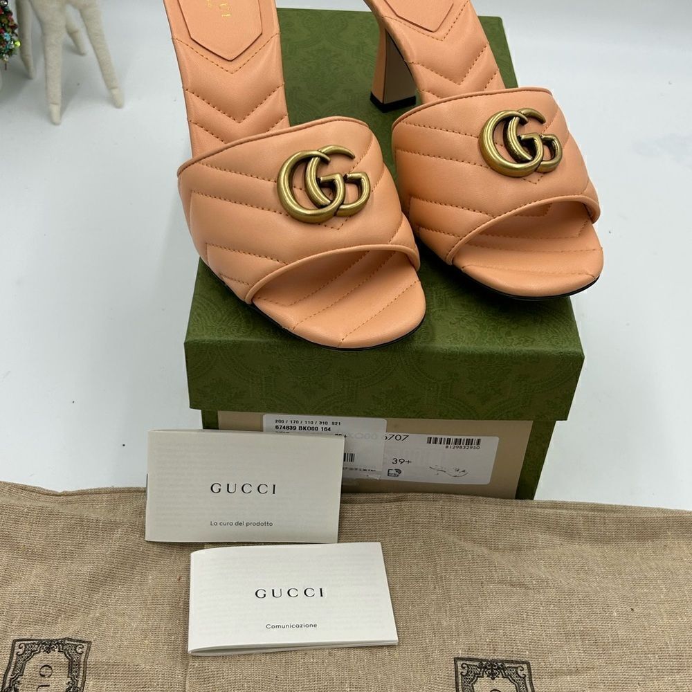 Women’s Gucci Marmont, leather mules size 39.5 made in Italy - Picture 6 of 10